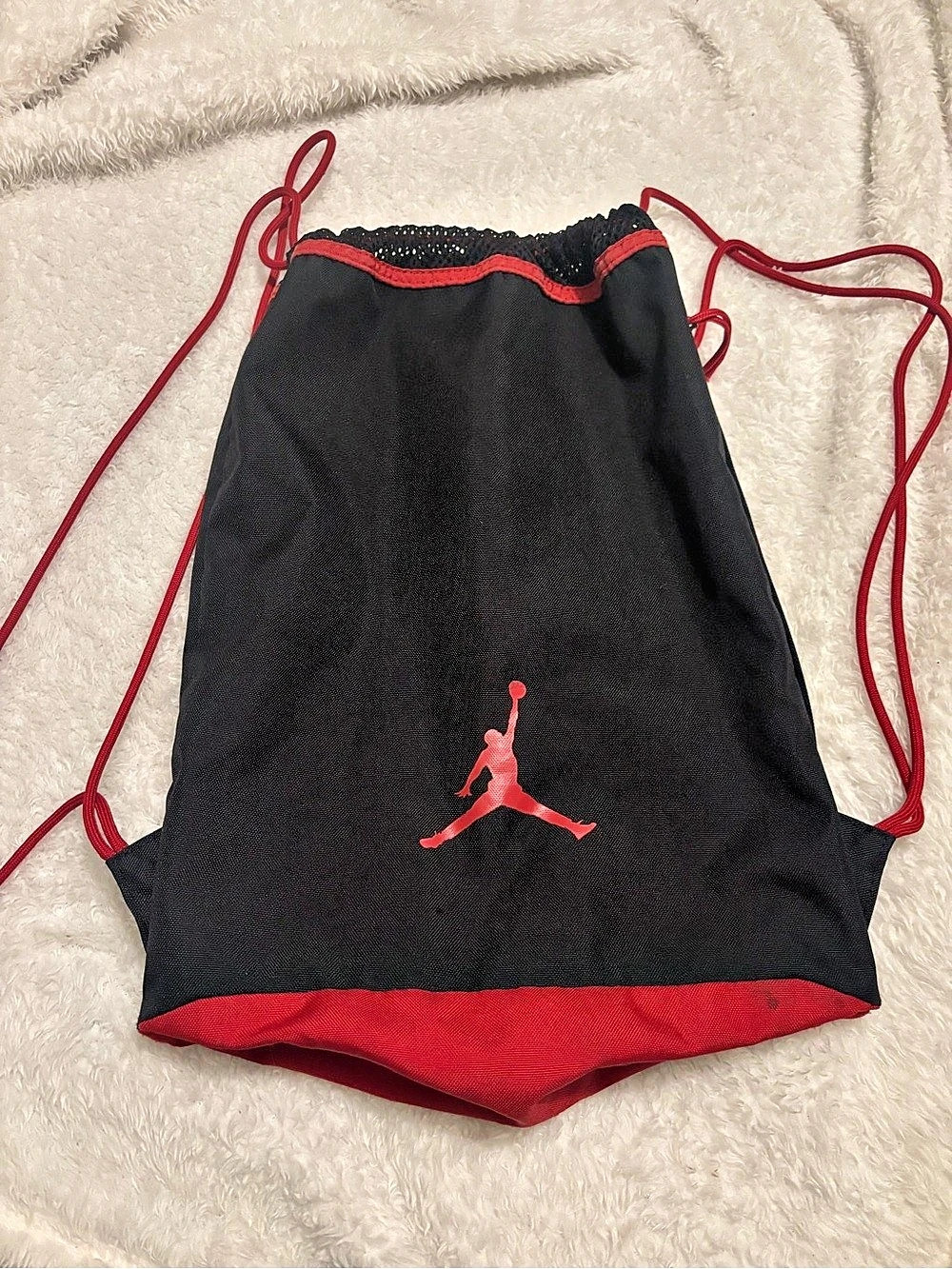 Jordan Air Jordan Core Printed Drawstring Gym Sack Black & Red